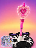 Pink Flocked Heart Beaded Pen